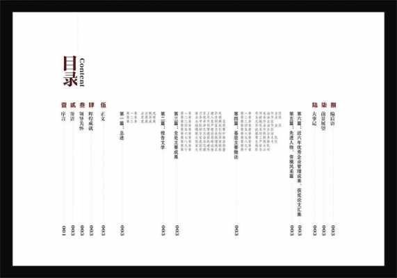 书籍目录设计模板（书籍目录设计模板图片）