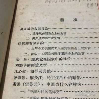 国内右派的书籍（中国著名右派）