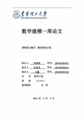 企业投资建模书籍（数学建模投资效益问题）